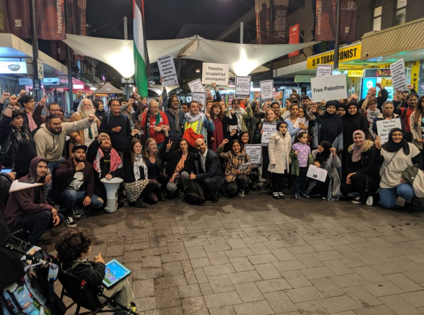 Standing in solidarity with the Palestinian people in Sydney