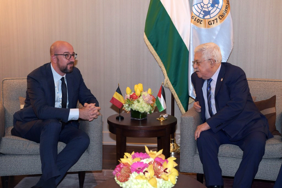 President Abbas meets Prime Minister of Belgium and Foreign Minister of Luxembourg in New York
