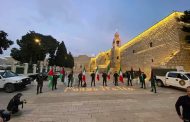 Palestinian security in Bethlehem hold solidarity gesture with Italy, both hard hit by corona