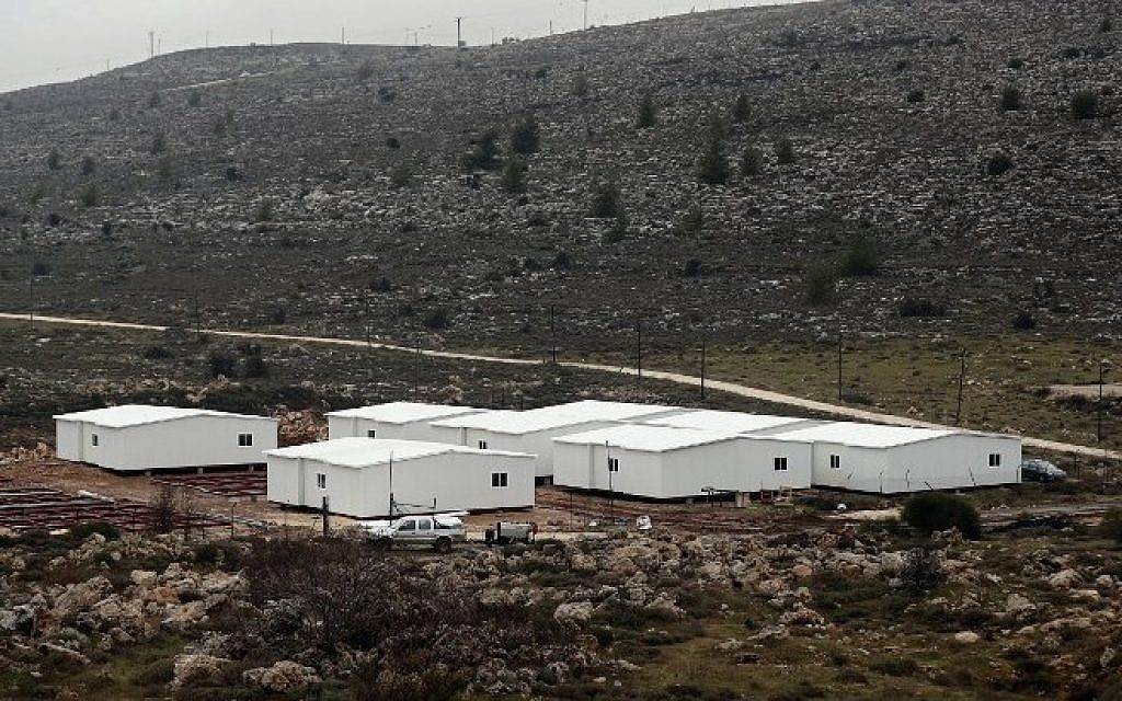 Israeli settlers set up mobile homes on West Bank land