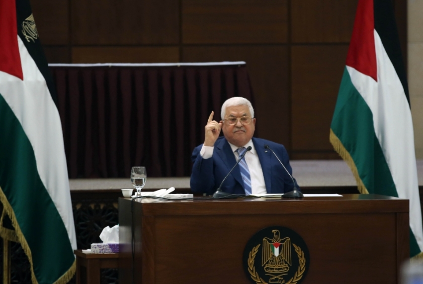At the leadership meeting, President Abbas says Palestinian issue is not only about annexation