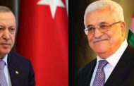 In a call with President Abbas, Turkish counterpart stresses opposition to Israeli annexation, normalization of relations