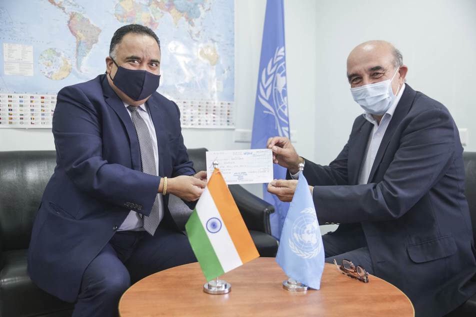 India provides $1 to UNRWA for Palestine refugees