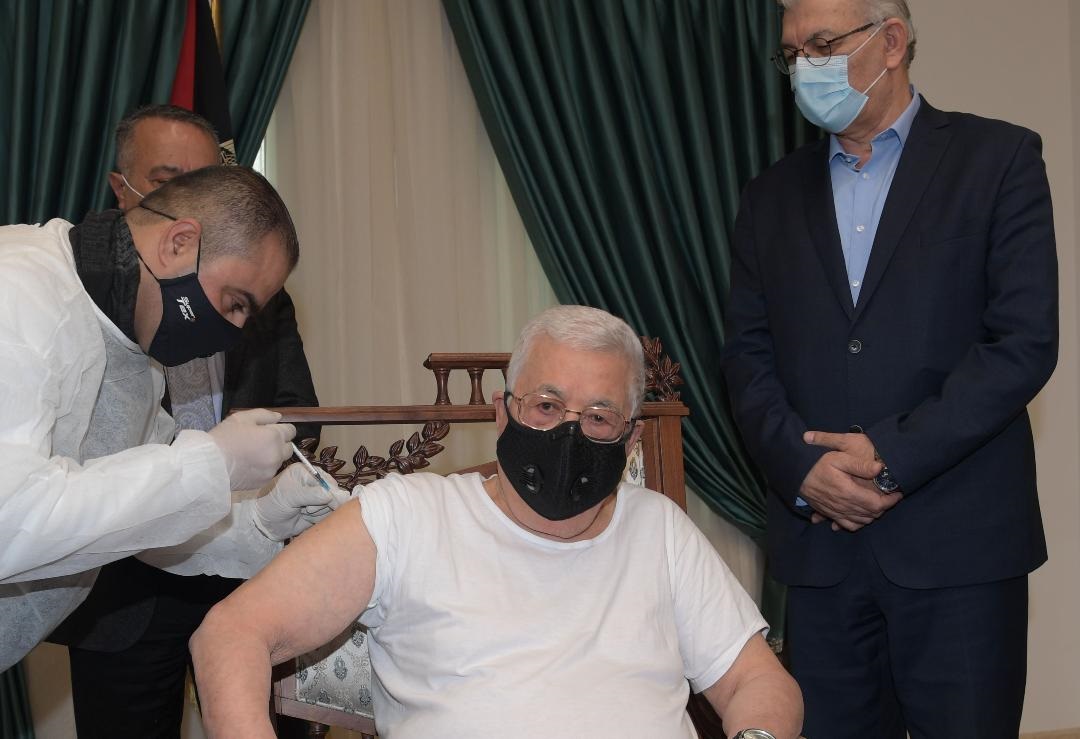 President Abbas gets first jab of COVID-19 vaccine