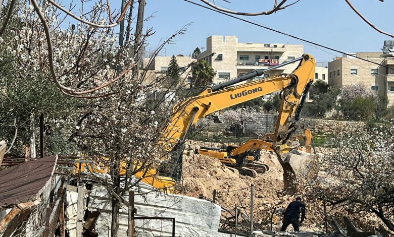 Palestinian-owned building under construction demolished by Israelis in occupied East Jerusalem