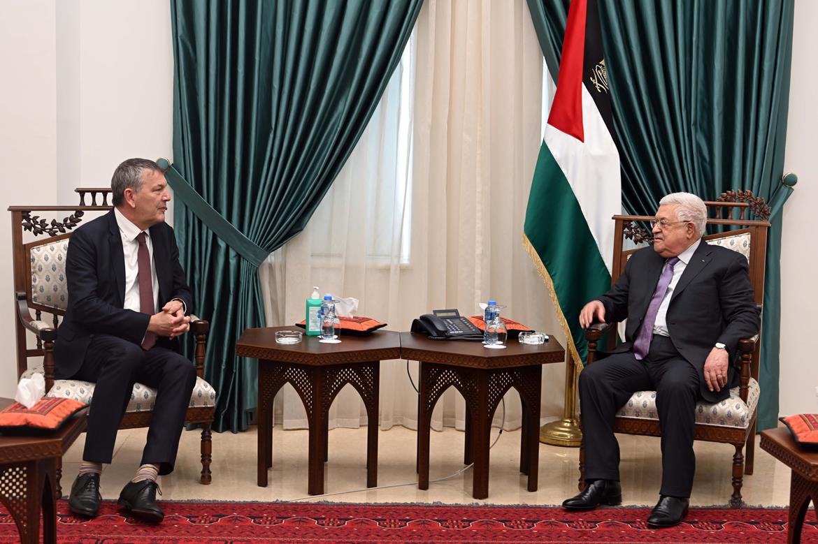 President Abbas stresses the importance of UNRWA continuing to provide services to Palestine refugees