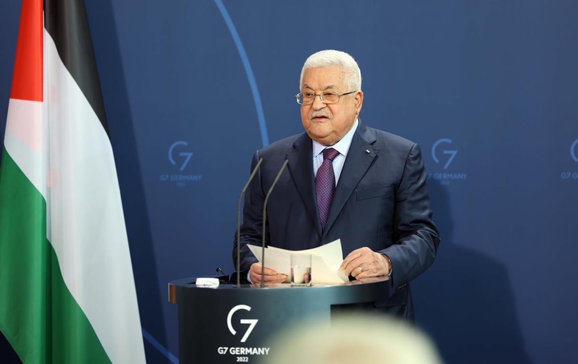 Statement by the President of Palestine regarding what was stated in the response in joint press conference with German Chancellor Olaf Scholz in Berlin