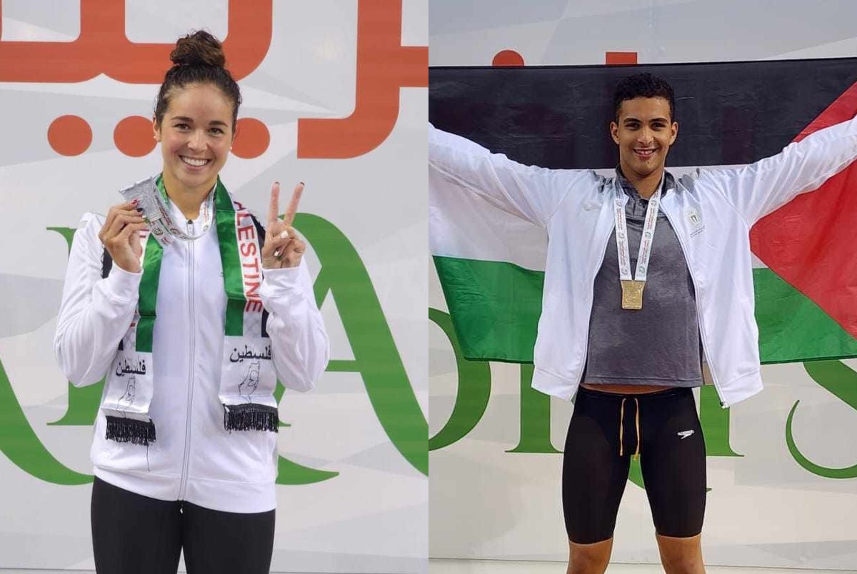 Palestine’s Swimming Team shines with winning Six Medals, Including Four Gold, in Arab Sports Games