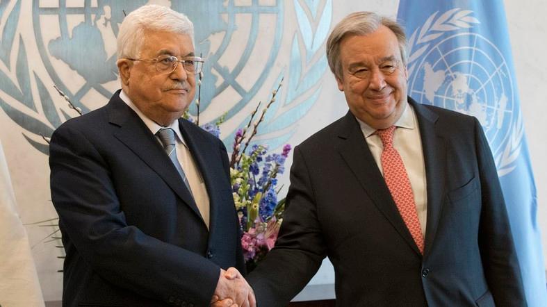 Palestinian President Mahmoud Abbas Met With UN Secretary General