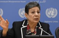 Ashrawi welcomes signing of letter questioning Israel's violations of US aid restrictions