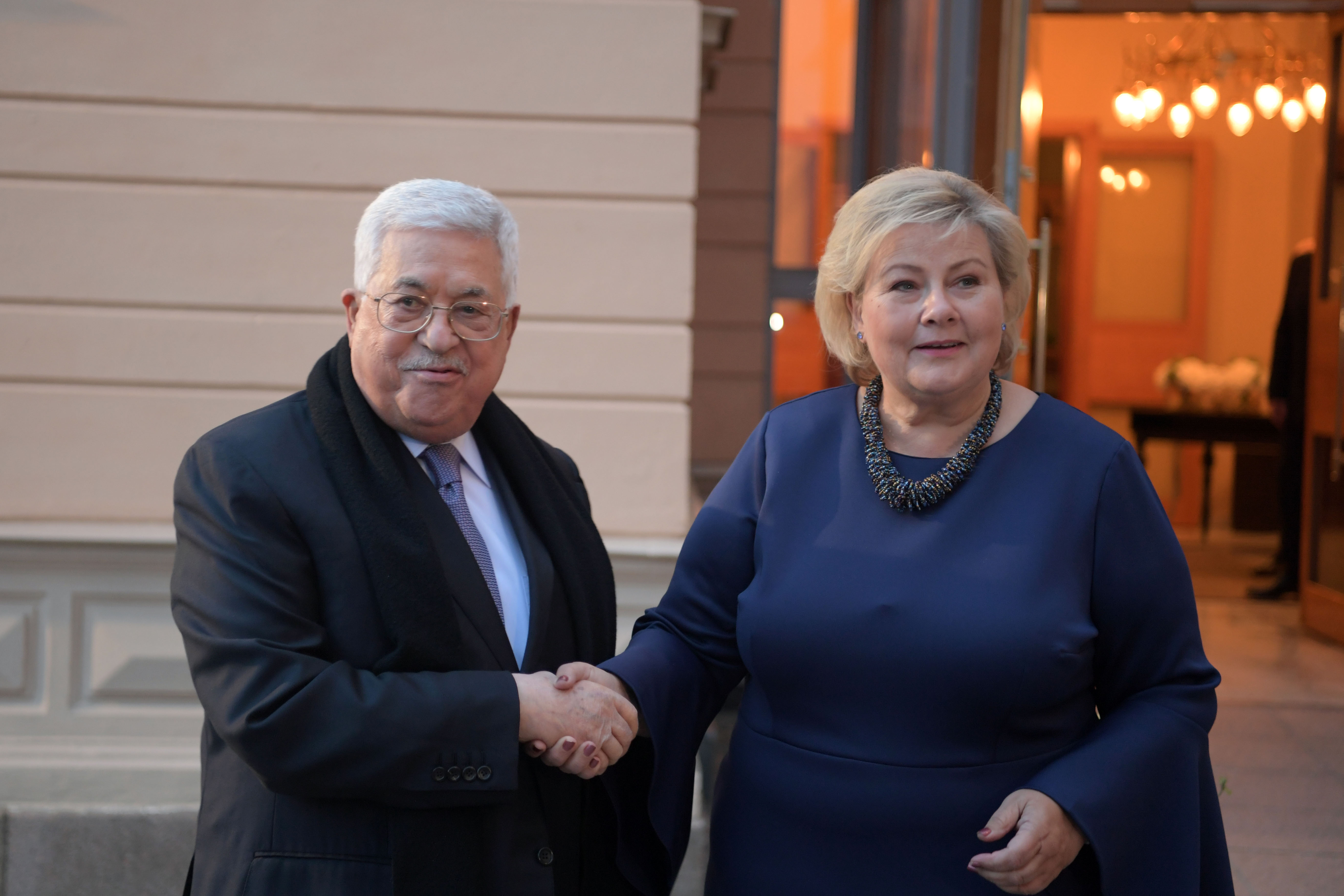 President Abbas meets Norwegian premier and speaker of parliament