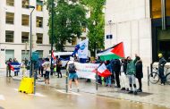 Protesters rally in Brussels  against US intervering in the fate of the Palestinian people