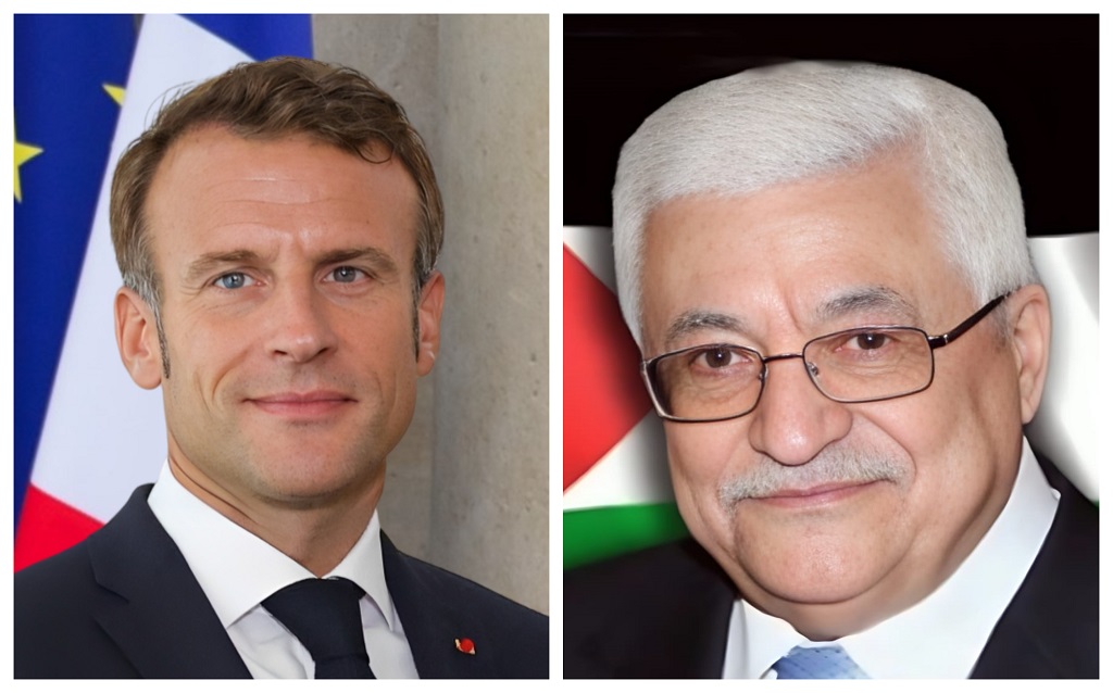 President Abbas receives phone call from French counterpart